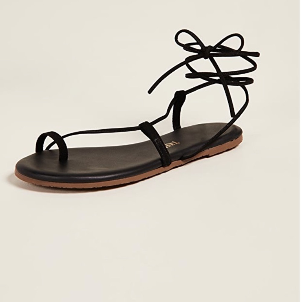 Tkees Jo lace up sandals. Color bleeker. Size 6